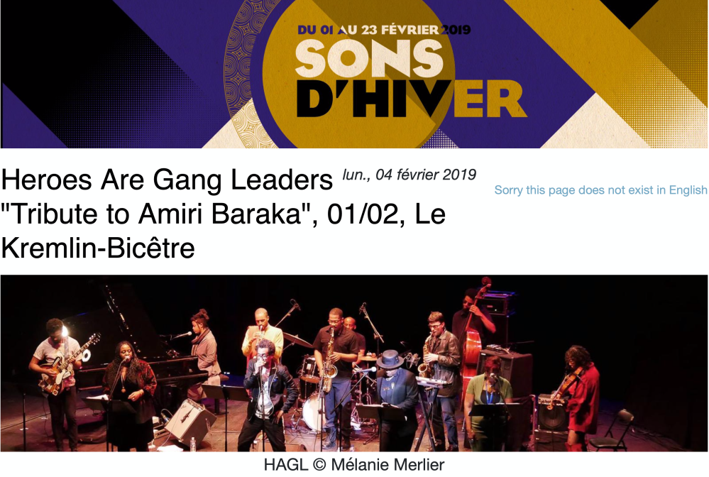 MUSIC REVIEW: Heroes Are Gang Leaders’ Live Performance @ Sons D’hiver Festival In Paris